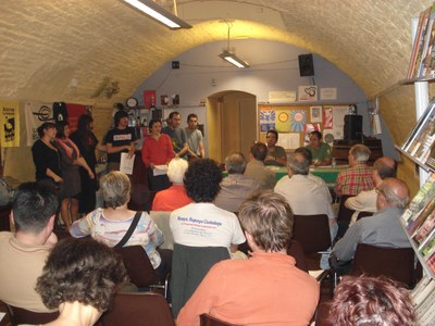 Meeting at the Barcelona Basque club's txoko in the old quarter of the city (photoBartzelonaEE)